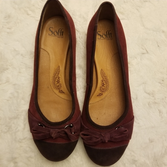 Sofft Flats Burgundy Polina Shoes Size 9 - Picture 5 of 7